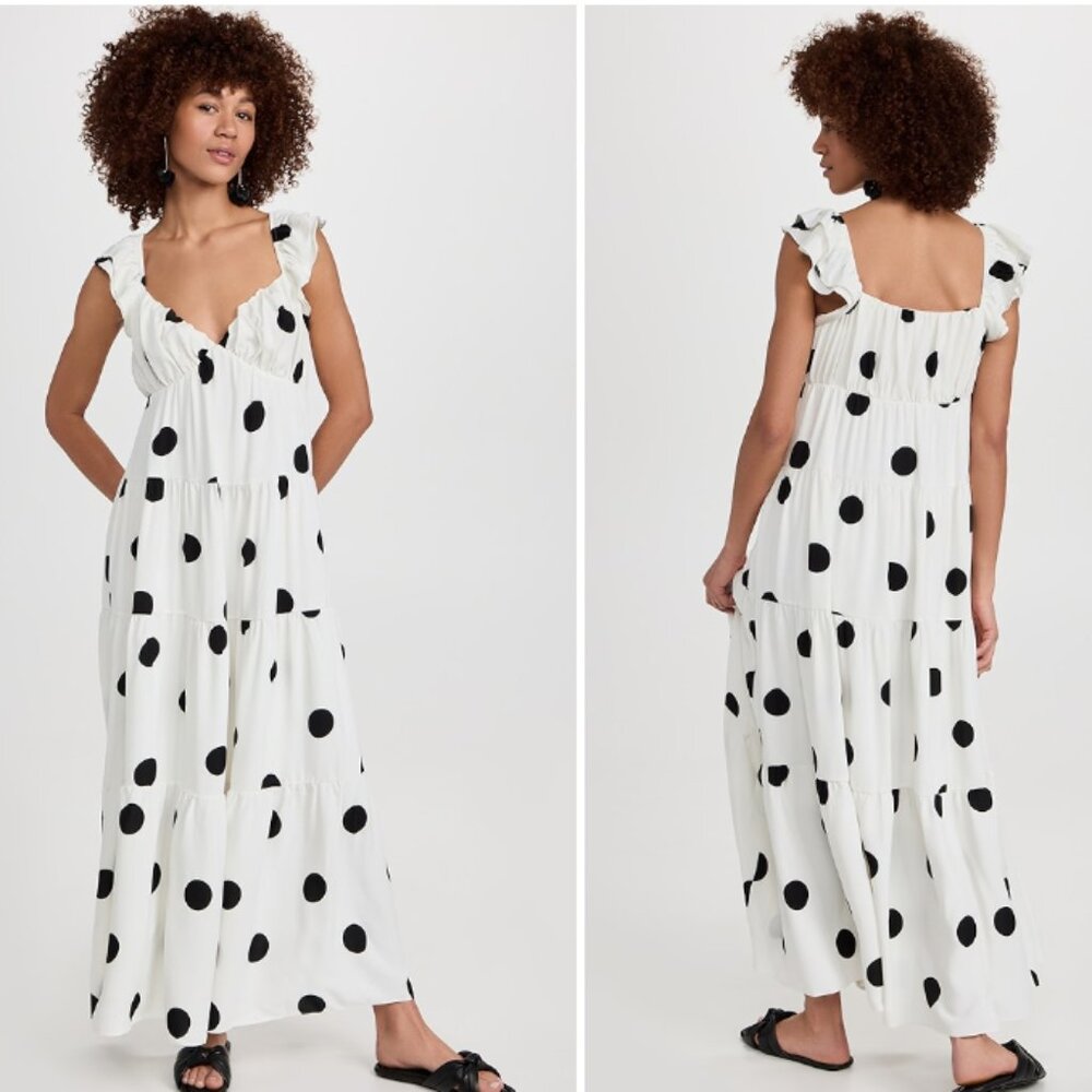 English Factory Polka Dot Maxi Dress
